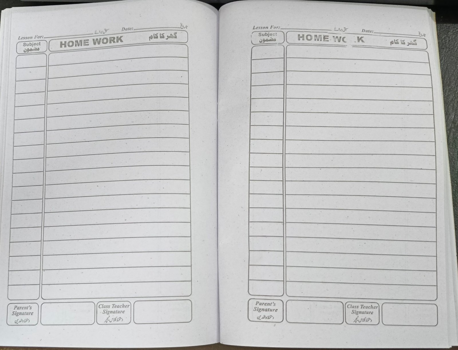 Homework diary classic